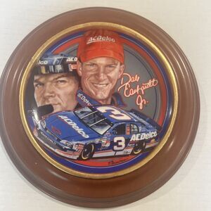 NASCAR #3 Dale Earnhardt, Jr Plate "A TRADITION BEGINS" 1998 Wood Frame 9"